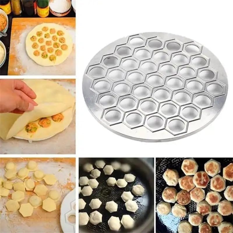 ariarly Dumpling Maker Russian Dumpling Tools 61 Holes Aluminum Alloy Dishwasher Pelmeni Making Tool for Home Restaurant Kitchen Supplies - Image 2